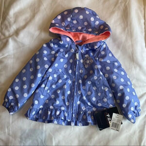 Fog baby girls  polka‎ dot spring jacket blue & white 24 months NWT